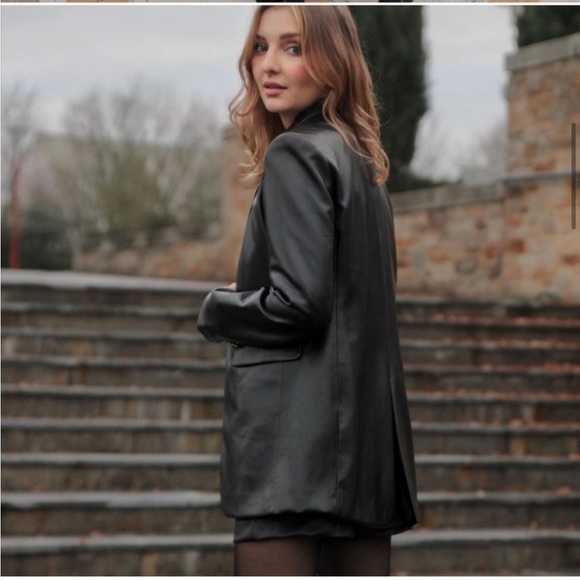 ZARA Leather Blazer - Picture 8 of 16